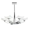 Ayres 6 Lights Glass Semi Flush Ceiling Light In Chrome