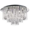 Beatrix Chrome Blue Led Ceiling Light With Crystal Drops