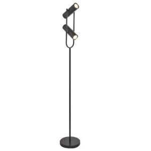 Cylinder Shade Floor Lamp In Matt Black