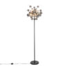 Design floor lamp black with smoke glass 8-lights - Explode