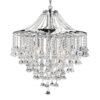 Dorchester 5 Lamp Chrome Ceiling Light With Crystal Buttons