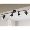 Focus 4 Spot Ceiling Light Split Bar In Black