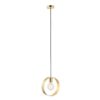 Hoop 1 Light Ceiling Pendant Light In Brushed Brass