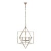 Kamloops Square Chandelier Ceiling Light In Silver Nickel