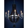 Kutztown Curved Chandelier Ceiling Light In Black And Silver