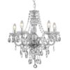 Marie Therese 5 Lamp Clear Finish Chandelier Ceiling Light