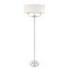 Nixon 2 Lights White Oval Shade Floor Lamp In Bright Nickel