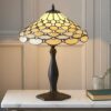 Pearl Medium Tiffany Glass Table Lamp In Bronze