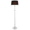 Polina Floor Lamp In Polished Nickel With Black Shade