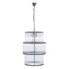 Salas Large Ribbed Pattern 3 Tier Chandelier Light In Black