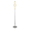 Sierra 3 Bulb Floor Lamp In Chrome With Opal Glass Shades