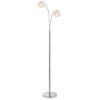 Talia 2 Lights Clear Crystal Floor Lamp In Chrome