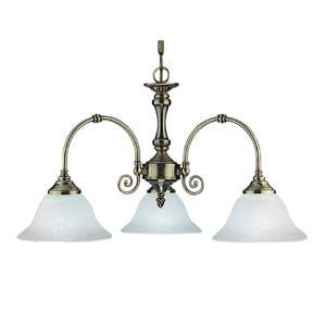 Virginia Antique Brass 3 Light Ceiling Light