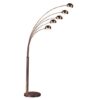 Zeiss 5 Arched Lights Floor Lamp In Warm Copper