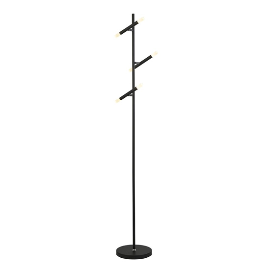 Wands LED 3 Lights Floor Lamp In Matt Black