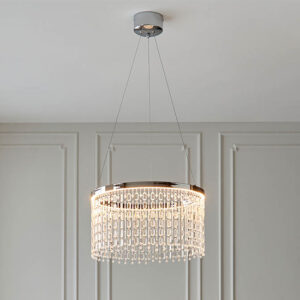 Cedar Clear Glass Ceiling Pendant Light In Polished Chrome