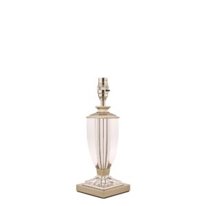 Laura Ashley Carson Polished Nickel And Small Crystal Table Lamp Base