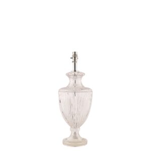 Laura Ashley Meredith Cut Glass Large Urn Table Lamp Base In Polished Chrome Finish