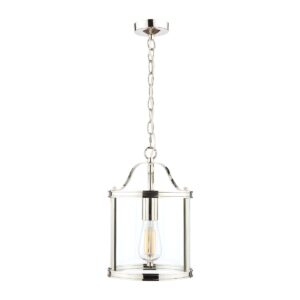 Laura Ashley Harrington 1 Light Lantern Ceiling Light in Polished Nickel Finish