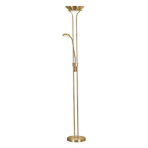 Bend Glass Mother And Child Floor Lamp In Satin Brass