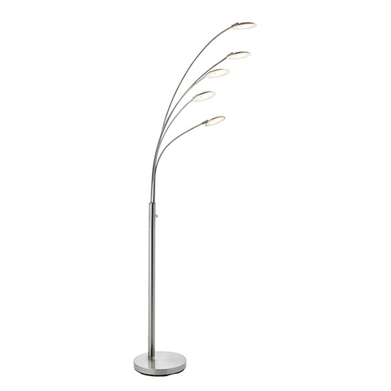 Fynn 5 Lights Floor Lamp In Satin Nickel